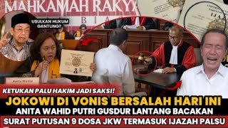 Download lagu HARI YANG DINANTI² AKHIRNYA JKW DIADILI. PUTRI GUSDUR BACAKAN VONIS PUTUSAN HAKIM PENEPATAN!? mp3