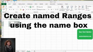 How to create named Ranges using the name box in Excel
