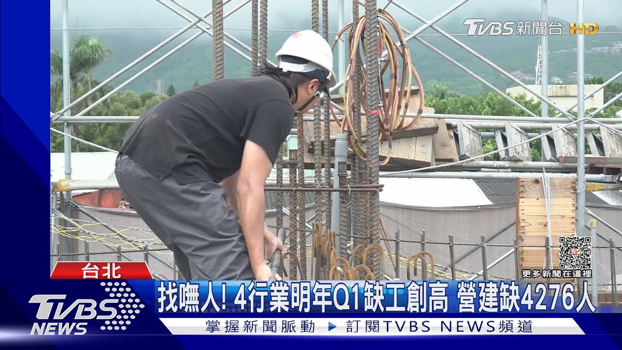 找嘸人! 4行業明年Q1缺工創高 營建缺4276人