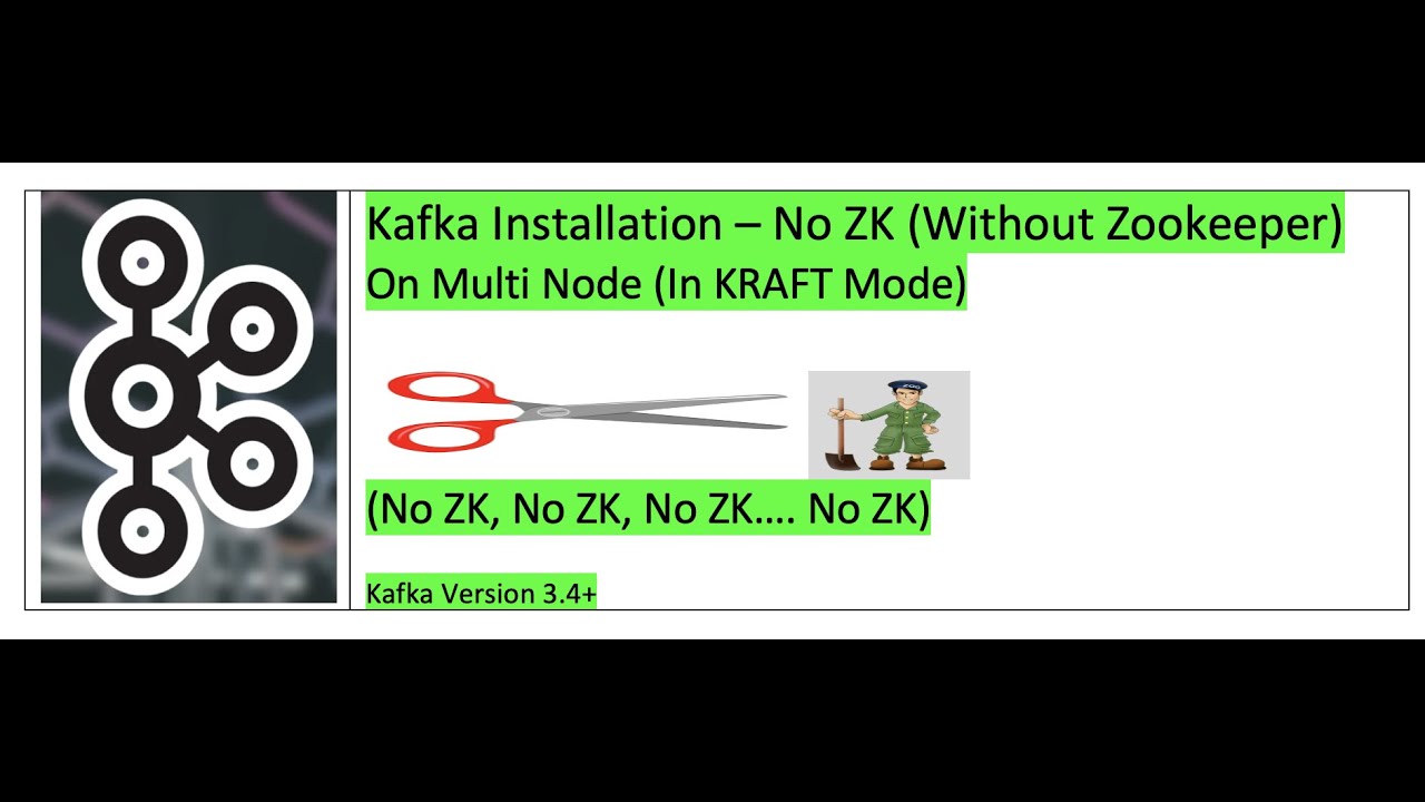 Kafka Cluster Installation - no Zookeeper (in KRAFT mode) on Multi Node - Kafka latest Version 3.4+