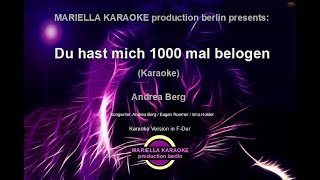 Andrea Berg   Du hast mich 1000 mal belogen (Karaoke Version)