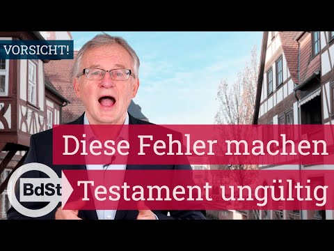 VORSICHT: Richtige Form beachten! Diese Fehler machen ein Testament ungültig!