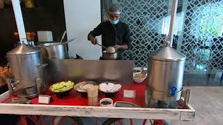 Breakfast buffet at latitude restaurant in taj hotel & convention centre Agra