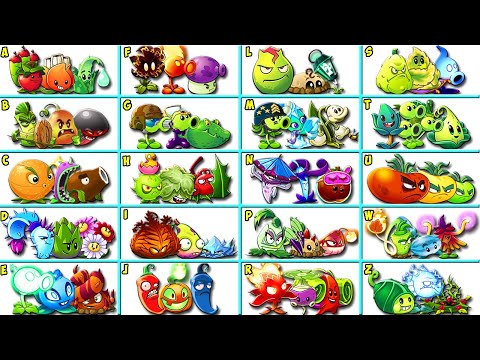 Random 20 Team ALPHABET (A-Z) Battlez - Who Will Win? - PvZ 2 Team Plant vs Team Plant