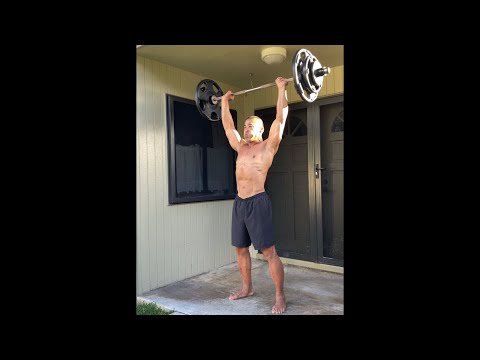 Day 323 FitPro Hawaii Workout - Barbell Clean & Press (80-180 lbs.) - April 6, 5:10 pm