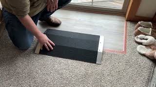 Ruedamann NBR40 Bridge Threshold Ramp with Supporting Frame Non-Slip Wheelchair Ramp