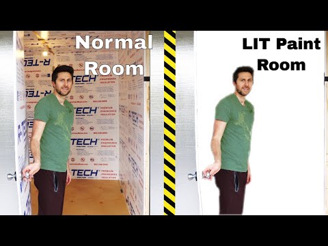 Painting My Entire Room With The World's Brightest Paint...Then Turning on a 100,000 Lumen Light!