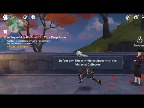 Collect 3 portion of core propulsion by defeating 3 slimes | Genshin Impact
