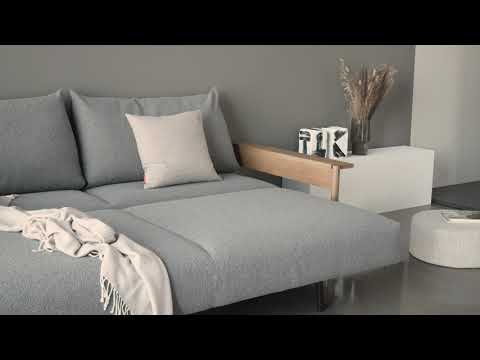 Malloy Wood Sofa Bed + Ottoman - Detail