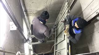 Let's see how they set up the elevator cabin.