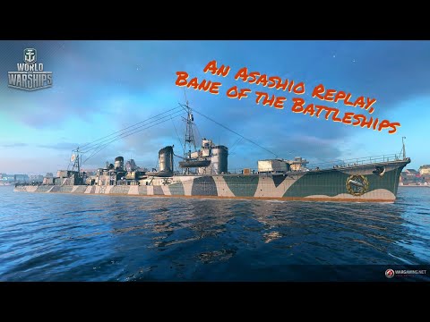 World of Warships - An Asashio Replay, A Bane of the Battleships (Giveaway Replay)