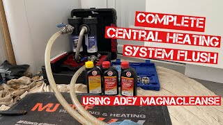 CENTRAL HEATING SYSTEM FLUSH with ADEY MAGNACLEANSE UNIT & BALANCING TO GET ALL RADIATORS WORKING UK