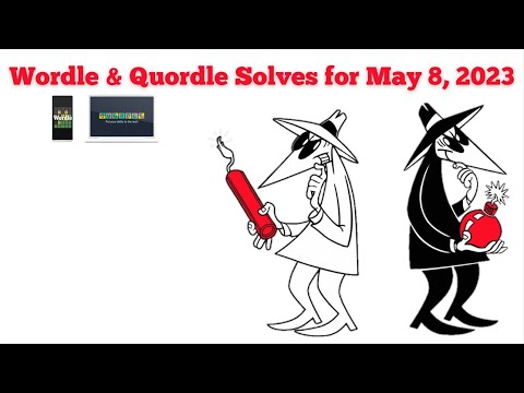 Wordle and Quordle of the Day for May 8, 2023 ... Happy Mad Magazine Debut in 1952!