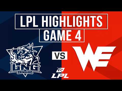 LNG vs WE Highlights Game 4 | LPL 2026 Split 1 Playoffs | LNG Esports vs Team WE