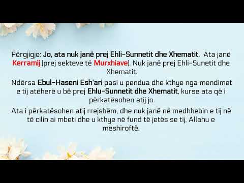 A mund të themi për Esharitë se janë prej Ehlu-Sunnetit? - Feuzan