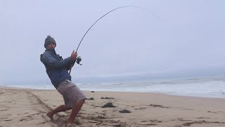 Surf Fishing the California Coast (Unexpected Catch x2)