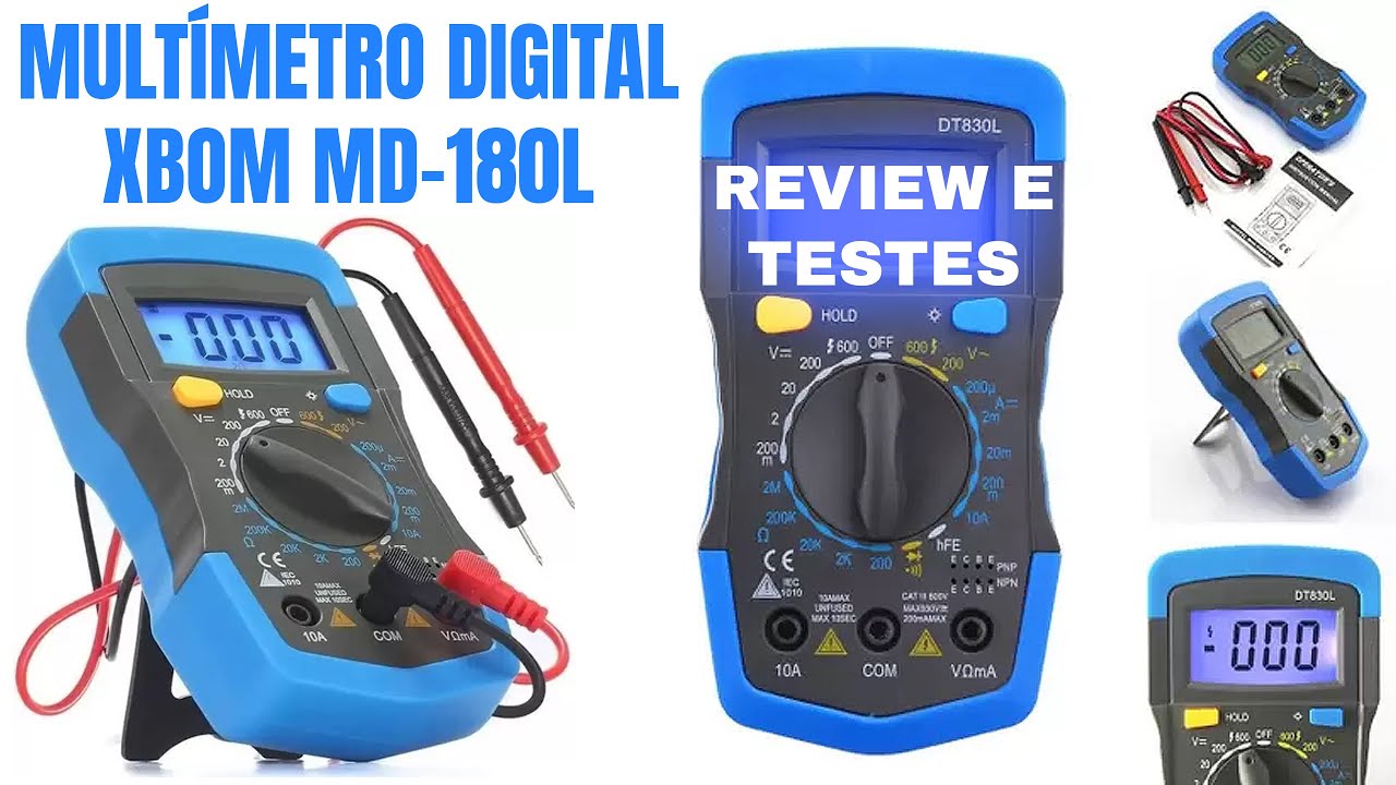 Review e Testes Multímetro Digital XBom MD 180L