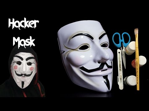 How to make Hacker Mask, Vendetta Mask,  Anonymous Mask with newspaper,  3D Making Face Mask at Home