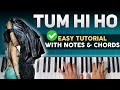 Tum Hi Ho - Aashiqui 2 - Full Piano tutorial step by step  with notes & Chords - PIX Series - Hindi