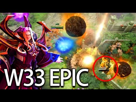 Insane Refresher solo Kill Combo Dota 2 w33 Invoker Gameplay