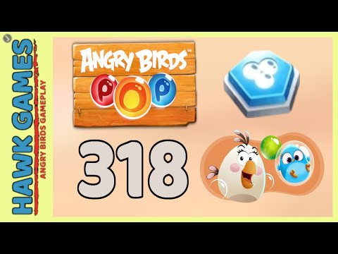 Angry Birds Stella POP Bubble Shooter Level 318 - Walkthrough, No Boosters