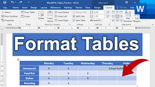 Adding and Formatting Tables in Microsoft Word