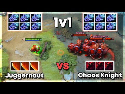 6x Moon Shard Juggernaut vs 6x Moon Shard Chaos Knight - Dota 2 1v1