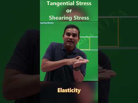 Tangential Stress or Shearing Stress