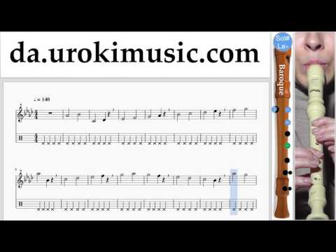 Lær At Spille Blokfløjte (Barok) Miley Cyrus - Malibu Lektioner Sange Del#1 um-i246