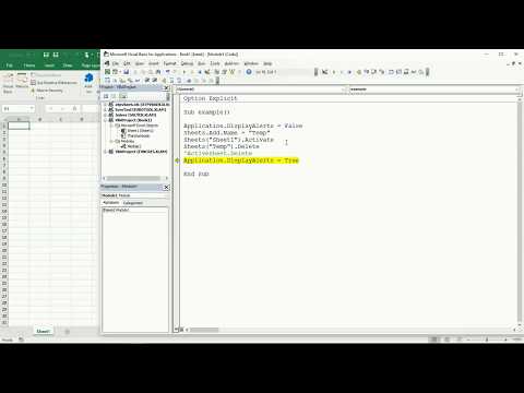 39 ENG VBA Excel   How to add worksheets name them and delete them