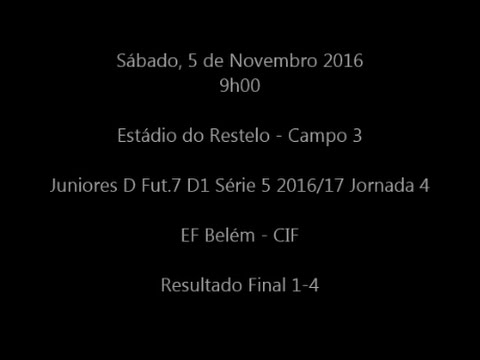 Juniores D Fut.7 D1 Série 5 2016/17 - Jornada 4; ...