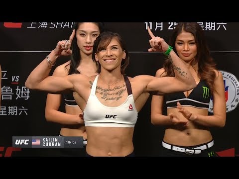 Kailin Curran vs. Yan Xiaonan - Weigh-in Face-Off - (UFC Fight Night: Bisping vs. Gastelum) /r/WMMA