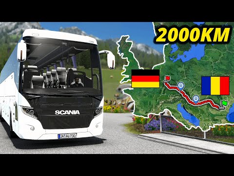 ETS2 Tourist Bus Trip (Bucharest to Frankfurt) Romania to Germany | Euro Truck Simulator 2