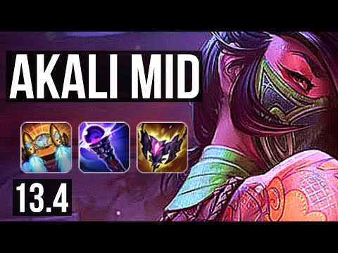 AKALI vs VEIGAR (MID) | 1600+ games, 6 solo kills, 1.6M mastery, Godlike | EUW Master | 13.4