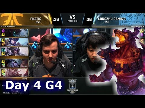 Fnatic vs Longzhu Gaming | Day 4 Main Group Stage S7 LoL Worlds 2017 | FNC vs LZ G1