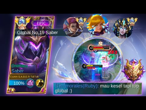 KETIKA TIM GAK PERCAYA SABER TIKTOK MAIN GOLD LINE, AUTO KASI PAHAM | MOBILE LEGENDS