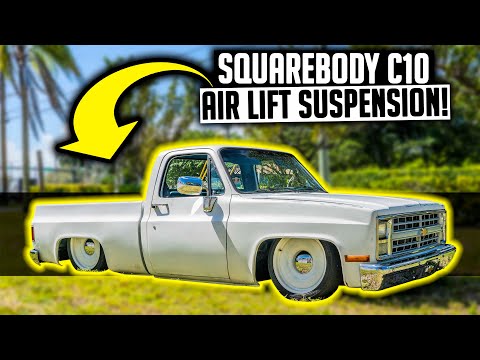 Slammed Chevy C10 Squarebody Air Lift Install! - Bagged 1986 C10 Ep. 2