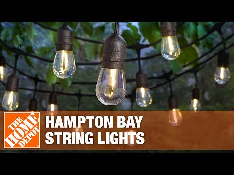 Hampton Bay 24 ft. String Lights with LED Bulbs | The Home Depot