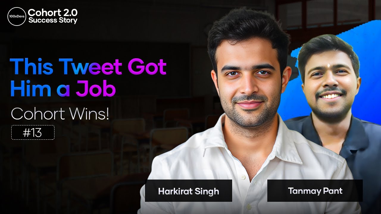 Twitter (X) and Projects are the only things you need in 2024 to get hired | 100xdevs Success story