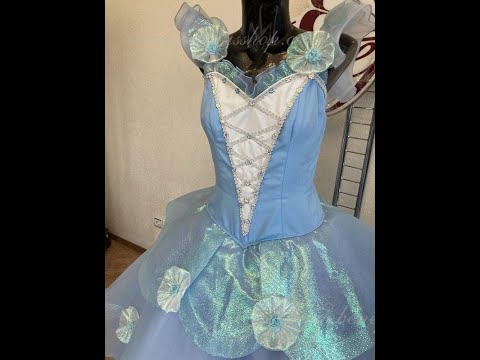 Stage ballet costume Snowflakes Waltz Nutcracker P0412A - video 2