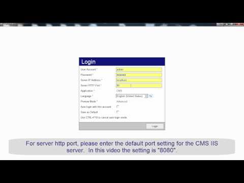 How to Use CMS 1.1 - 1/18: CMS Login