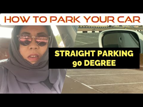 HOW TO PARK YOUR CAR STRAIGHT PARKING 90 DEGREE in SHARJAH basic level ||Learn parking the easy way