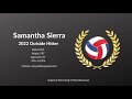 Samantha Sierra 2022 OH/RS