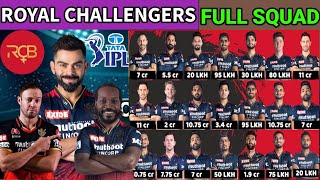 IPL 2023 | Royal Challengers New Squad | RCB Final Squad 2023 | Team RCB Best Players List 2023