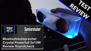 Crystal Bluetoothlautsprecher Test. Klang zum reinschauen. Review Mit Licht