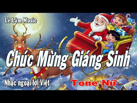 Karaoke - Chúc Mừng Giáng Sinh Tone Nữ | Lê Lâm Music