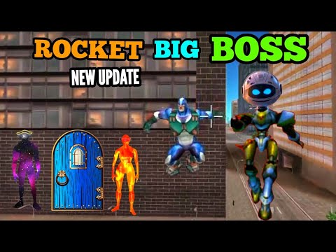 ROCKET BIG BOSS | NEW UPDATE | ROPE HERO VICE TOWN | PAGAL GAMERZ