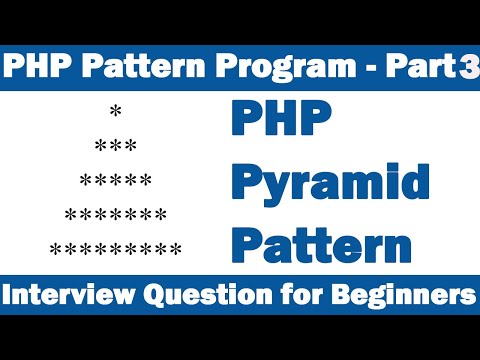 PHP Pattern Program Part3 Pyramid Pattern Interview Question for Beginners
