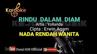 Download lagu Rindu Dalam Diam - Yollanda (Karaoke/Lirik) Nada Rendah Wanita mp3