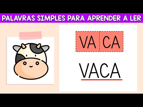 #1 - Palavras simples para aprender a ler | Aprendendo a ler em casa | Ensinando meu filho